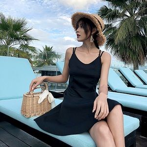 Black Backless Mini Dress